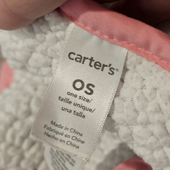 Carters Girls Floral Baby Blanket White‎ Pink Sherpa Back 30 X 39 - Picture 5 of 7